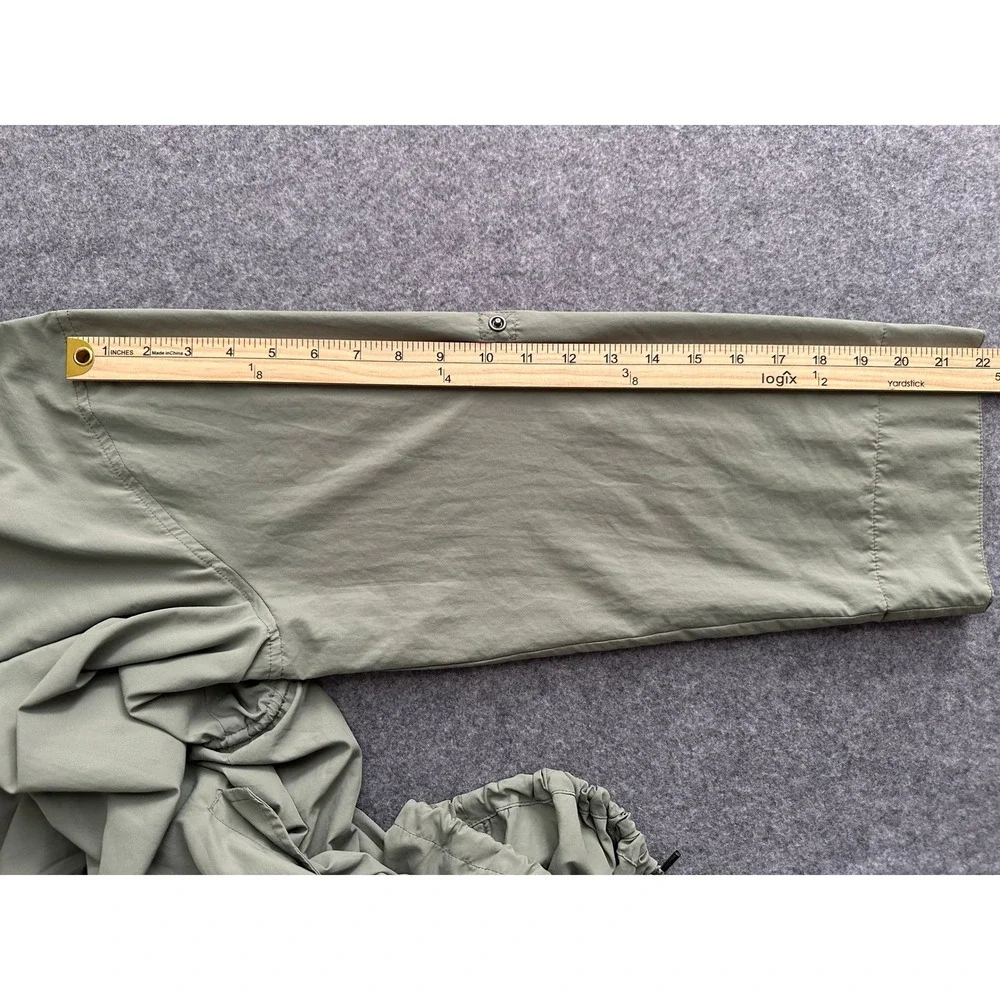Caslon Hooded Anorak Jacket Women Size M Green Roll Tab Sleeve Utility Gorpcore‎